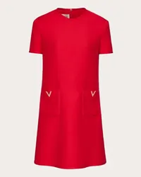 Valentino Garavani ABITO CORTO IN CREPE COUTURE Donna ROSSO Rosso