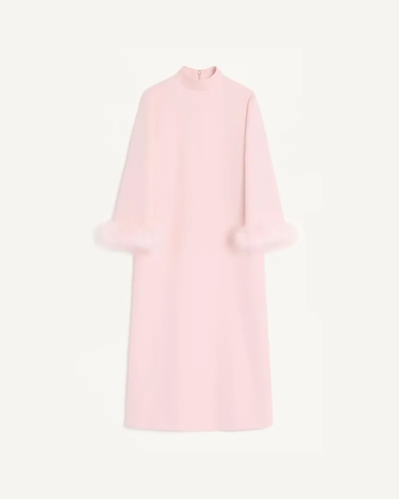 Valentino Garavani Abito In Crepe Couture Con Piume Donna ROSE Rose