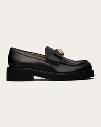 Valentino Garavani MOCASSINO VLOGO LOCKER IN VITELLO 40MM Donna NERO Nero