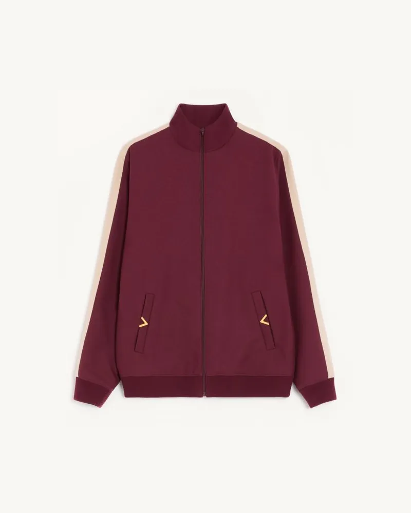 Valentino Garavani Felpa Valentino in nylon con VGold Uomo BORDEAUX Bordeaux
