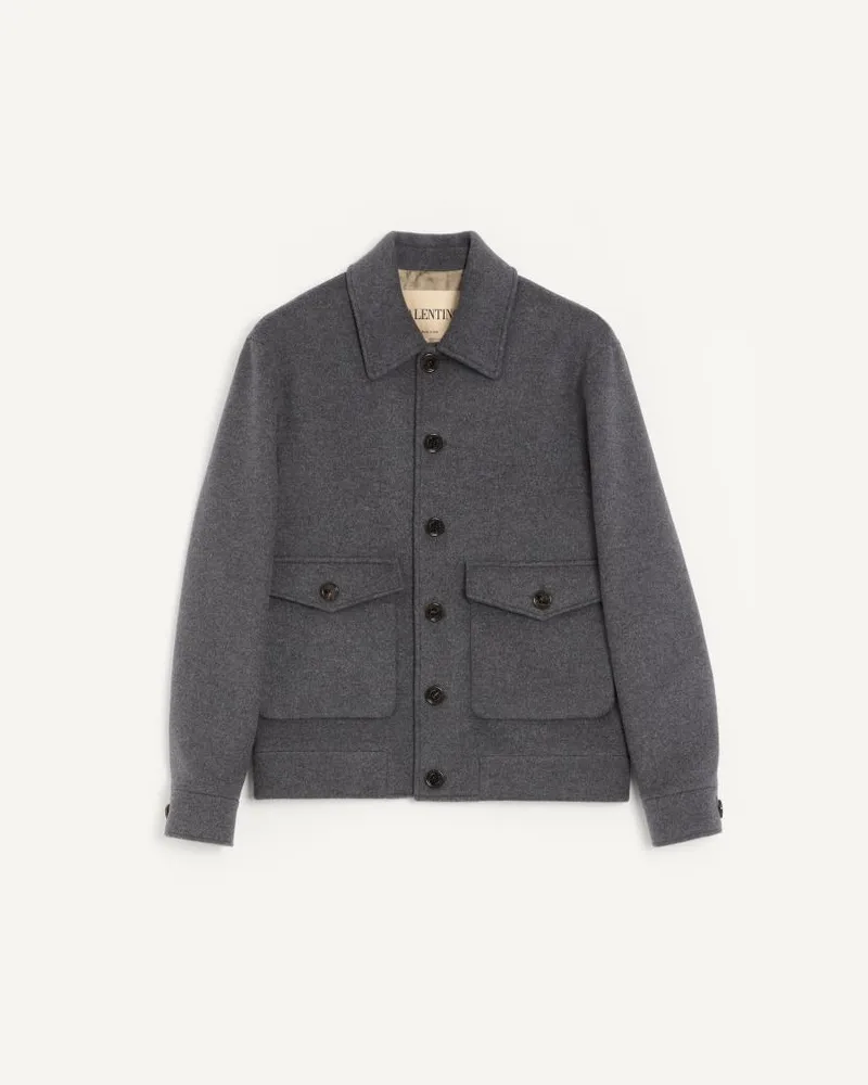 Valentino Garavani Giacca Valentino In Lana E Cashmere Uomo GRIGIO SCURO Grigio
