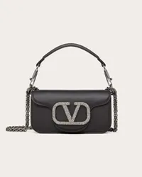 Valentino Garavani BORSA PICCOLA A SPALLA GARAVANI LOCÒ CON LOGO GIOIELLO Donna NERO Nero