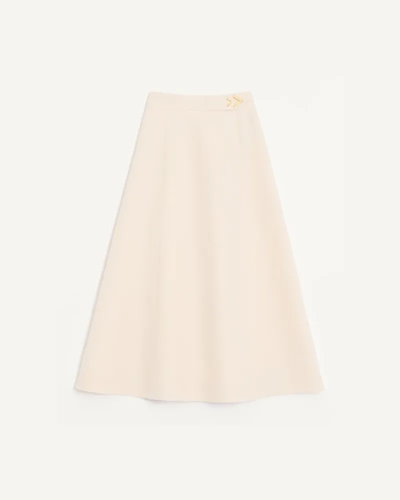 Valentino Garavani Gonna Midi In Crepe Couture Donna VANIGLIA Vaniglia