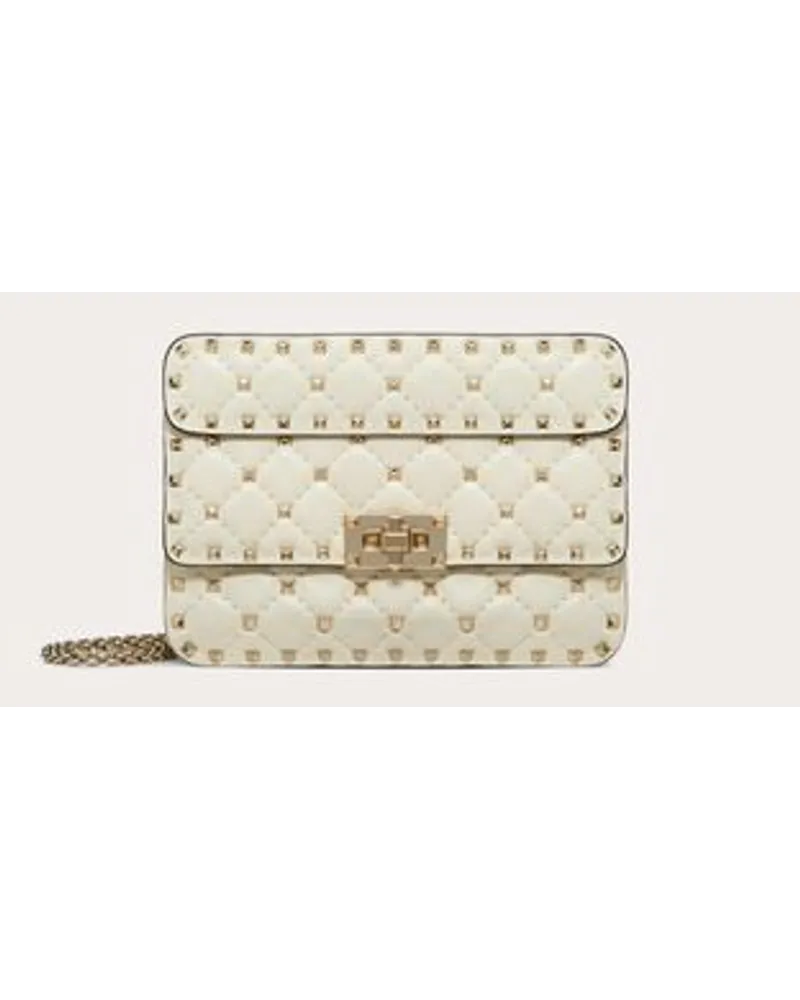 Valentino Garavani Borsa Piccola Rockstud Spike In Nappa Donna LIGHT IVORY Light