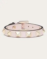 Valentino Garavani BRACCIALE ROCKSTUD IN PELLE Donna ROSE QUARTZ Rose