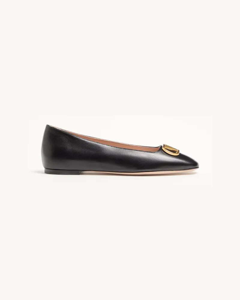 Valentino Garavani Ballerina VLogo Signature In Nappa Donna NERO Nero