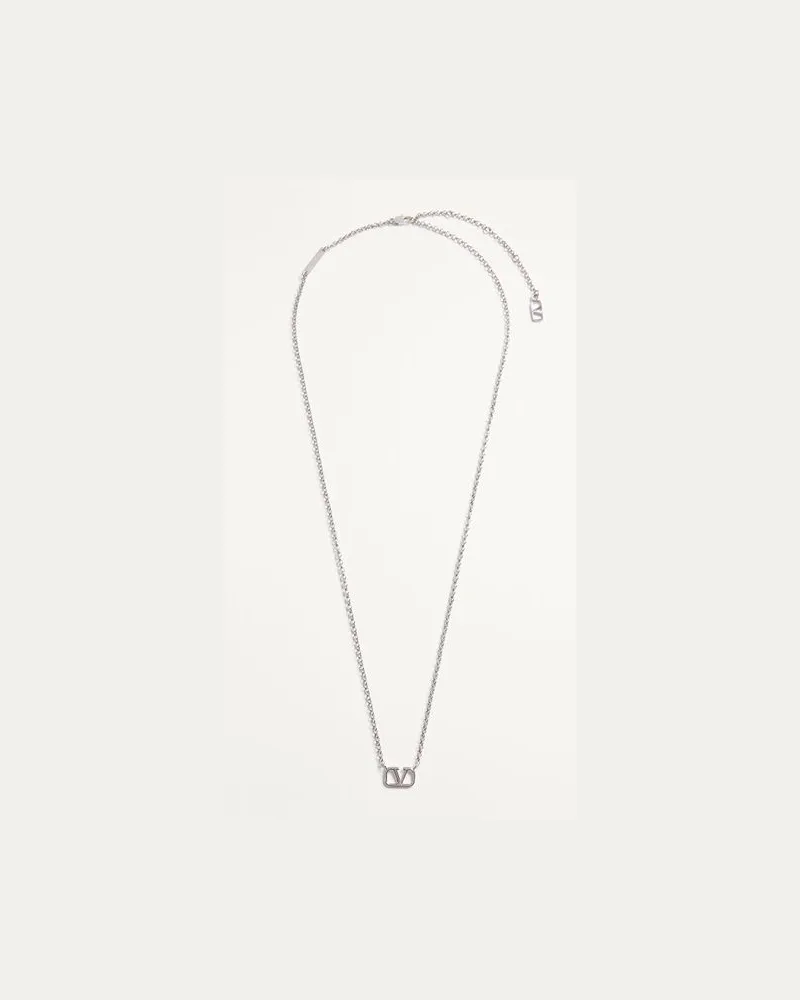 Valentino Garavani Collana Vlogo Signature In Metallo Uomo TRASPARENTE Trasparente