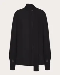 Valentino Garavani CAMICIA IN GEORGETTE Donna NERO Nero