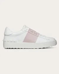 Valentino Garavani SNEAKER OPEN IN VITELLO Donna BIANCO/WATER ROSE Bianco