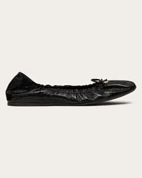 Valentino Garavani BALLERINA VLOGO SIGNATURE IN VERNICE Donna NERO Nero