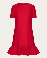 Valentino Garavani ABITO CORTO IN CREPE COUTURE Donna ROSSO Rosso