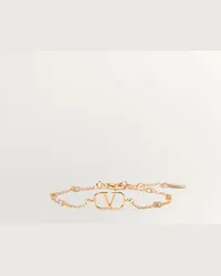 Valentino Garavani BRACCIALE VLOGO SIGNATURE IN METALLO E CRISTALLI SWAROVSKI® Donna ORO/CRYSTAL Oro