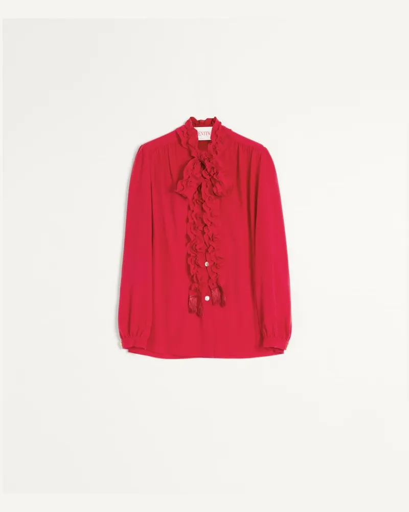 Valentino Garavani Camicia In Crepe De Chine Donna PARIS Paris