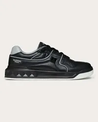 Valentino Garavani SNEAKER LOW-TOP ONE STUD IN NAPPA Uomo NERO/GRIGIO Nero