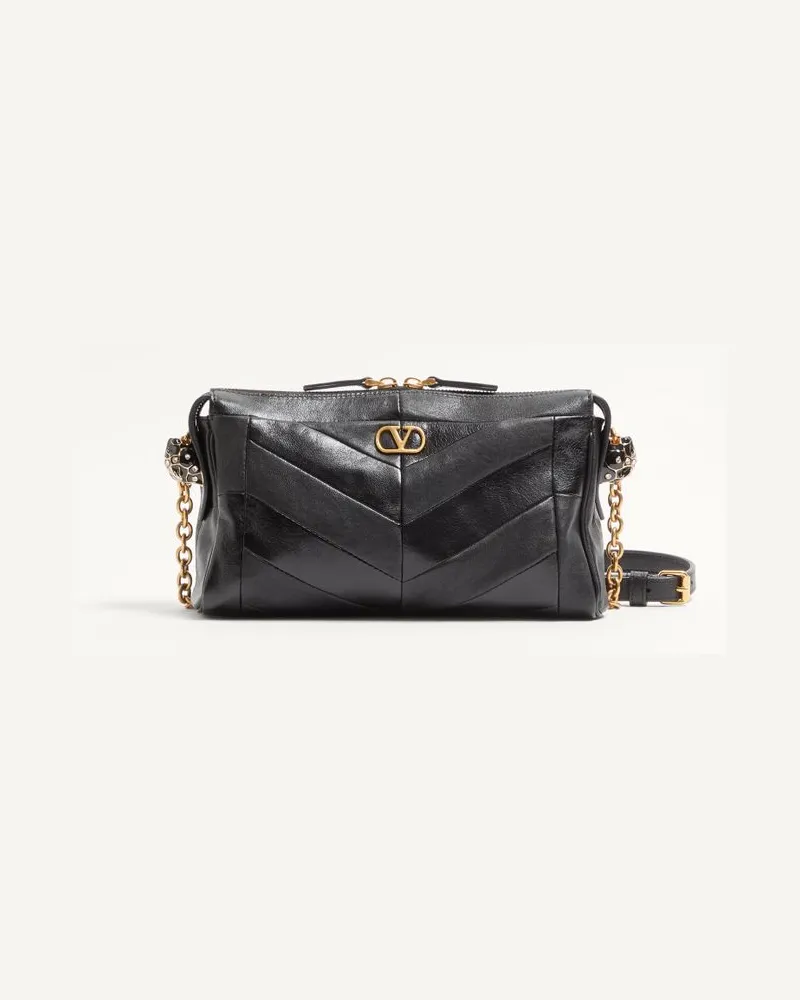 Valentino Garavani Borsa A Tracolla Piccola Valentino Garavani Panthea In Nappa Motivo Chevron Donna NERO Nero