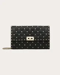 Valentino Garavani BORSA A TRACOLLA ROCKSTUD SPIKE IN NAPPA Donna NERO Nero