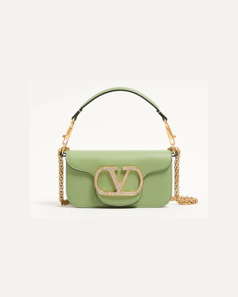 Valentino Garavani Borsa Piccola A Spalla Valentino Garavani Locò Con Logo Gioiello Donna MENTA/CRYSTAL Menta