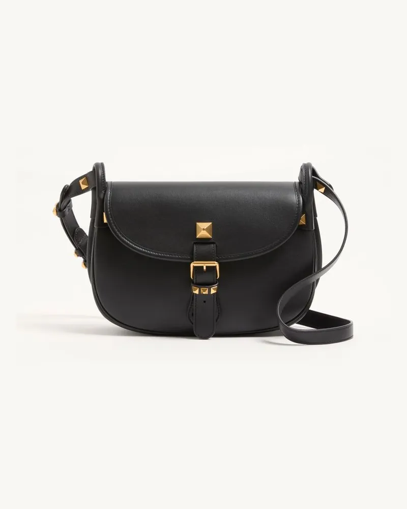 Valentino Garavani Borsa Media A Tracolla Valentino Garavani Flâneuse In Pelle Donna NERO Nero