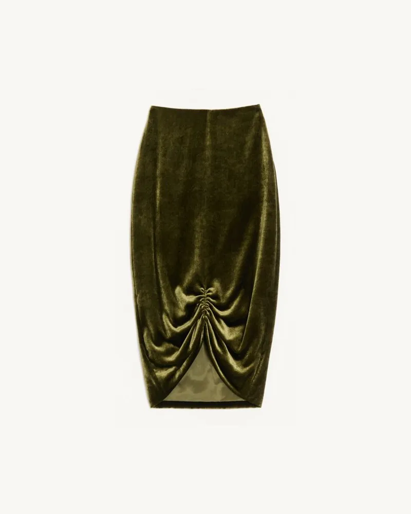 Valentino Garavani Gonna In Velluto Donna VERDE MILITARE Verde