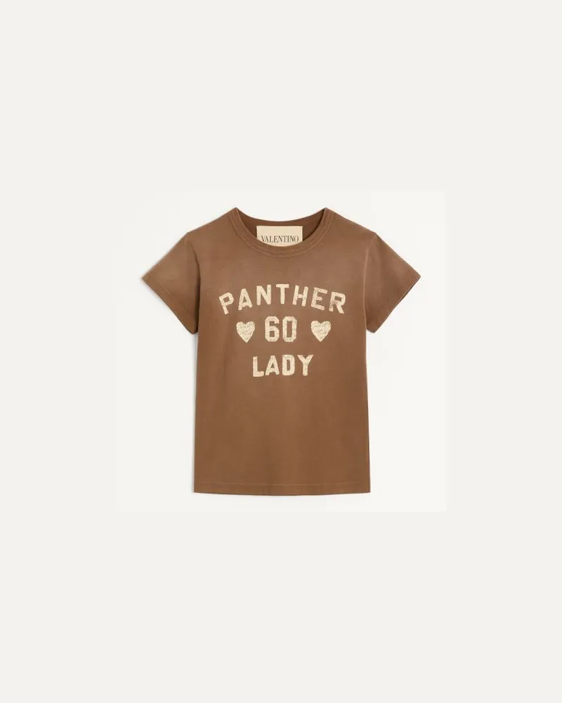 Valentino Garavani T-Shirt In Cotone Donna NOCCIOLA Nocciola