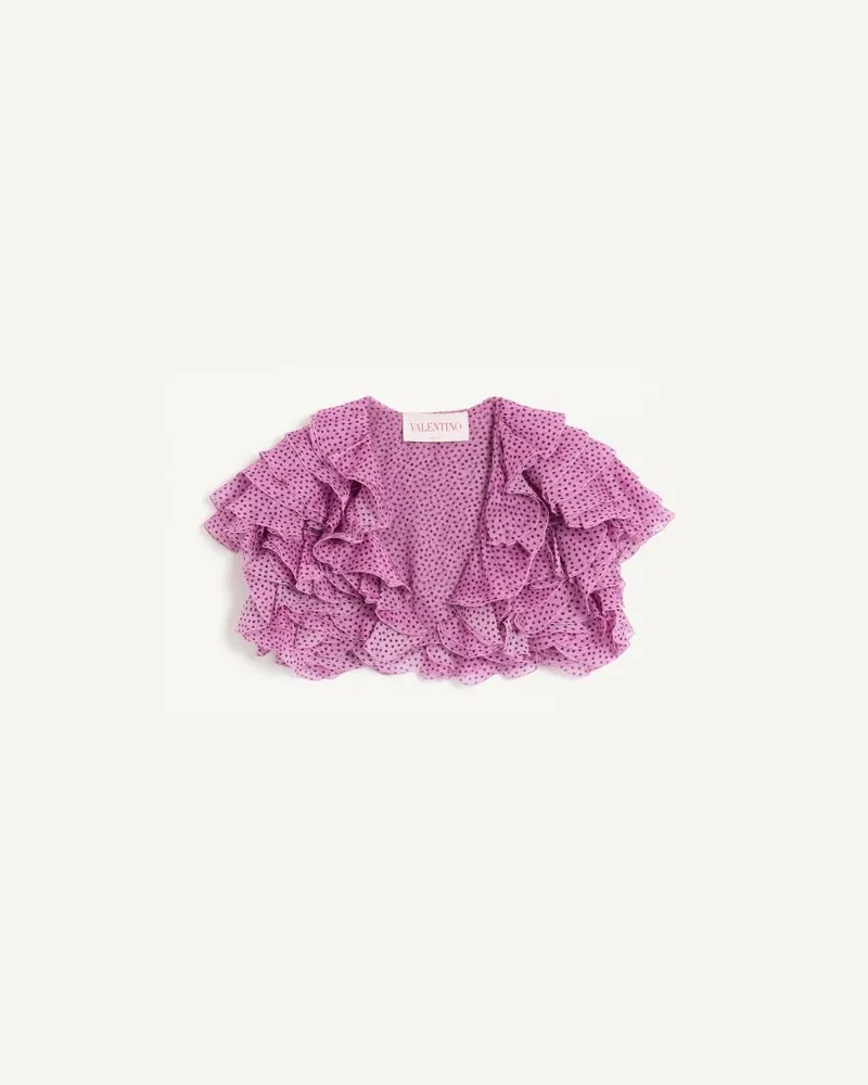 Valentino Garavani Giacca In Organza Stampa Plusdepois Donna ABSOLUTE ROSE/NERO Absolute