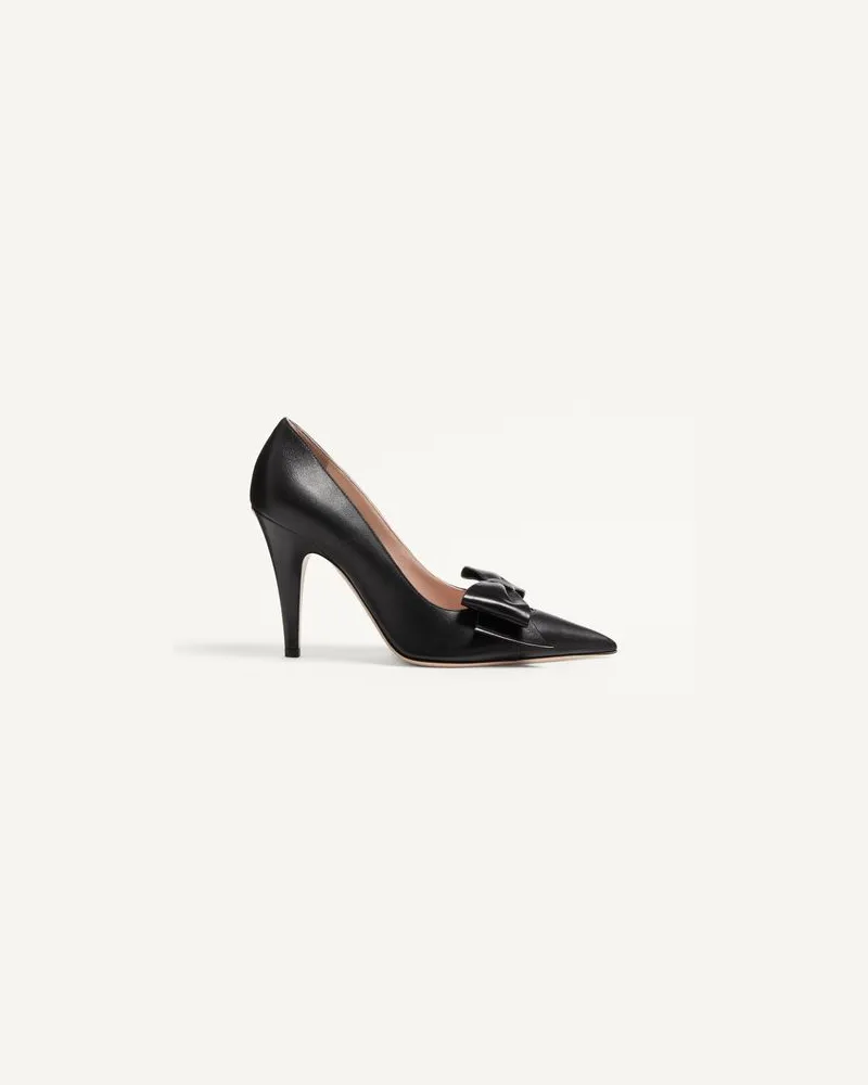 Valentino Garavani Décolleté Bowow In Capretto 100Mm Donna NERO Nero