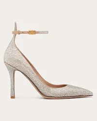 Valentino Garavani DÉCOLLETÉ GARAVANI TAN-GO CON CRISTALLI 100MM Donna CRYSTAL/ROSE CANNELLE Crystal