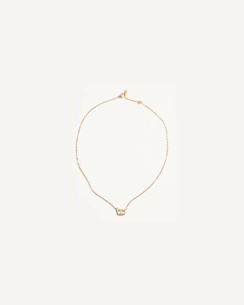 Valentino Garavani Collana Ovalette In Metallo E Cristalli Swarovski Donna ORO/CRYSTAL Oro