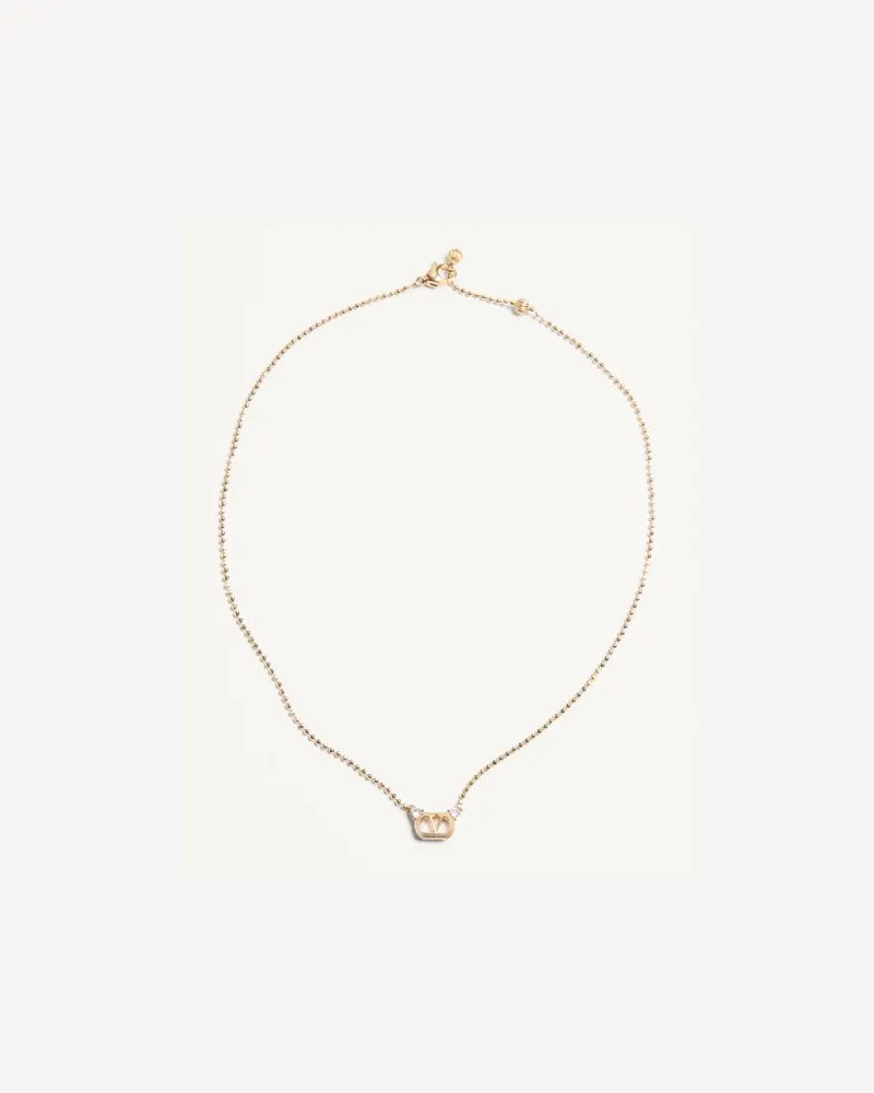 Valentino Garavani Collana Ovalette In Metallo E Cristalli Swarovski Donna ORO/CRYSTAL Oro