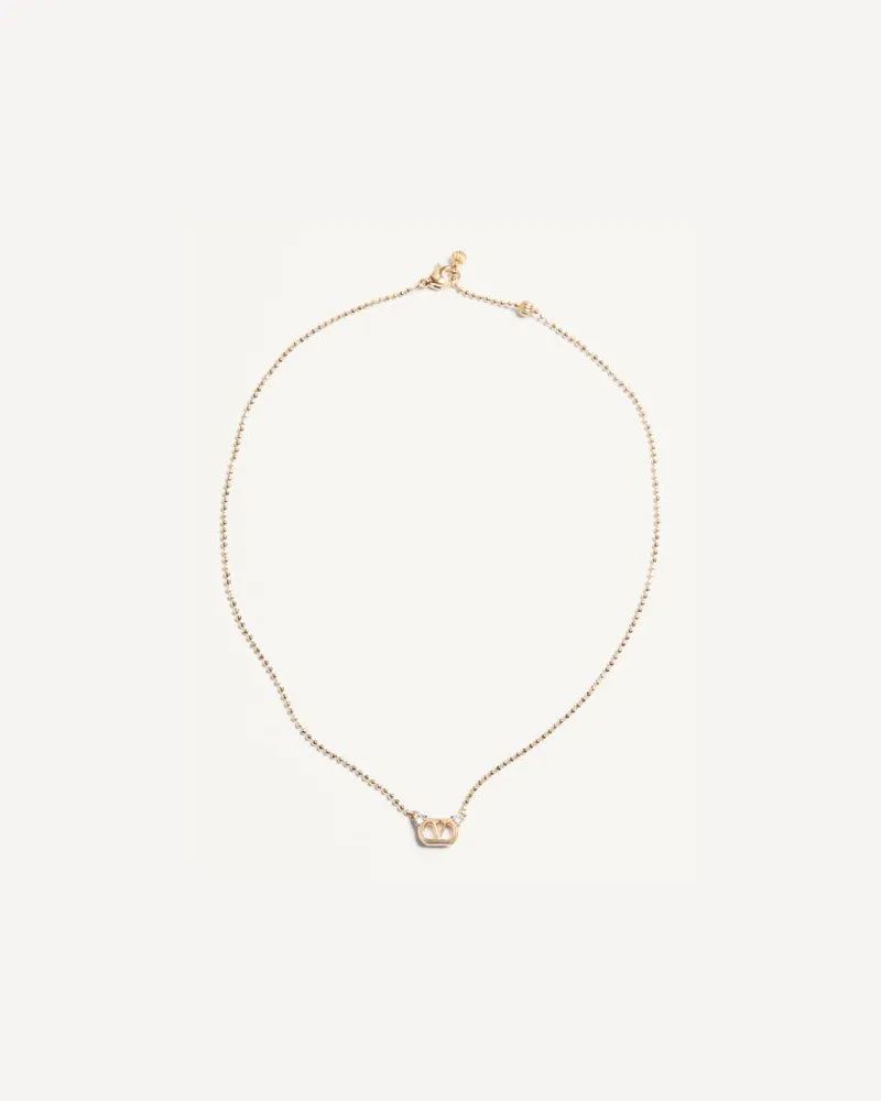 Valentino Garavani Collana Ovalette In Metallo E Cristalli Swarovski Donna ORO/CRYSTAL Oro