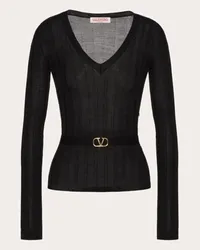 Valentino Garavani MAGLIA IN LANA Donna NERO Nero