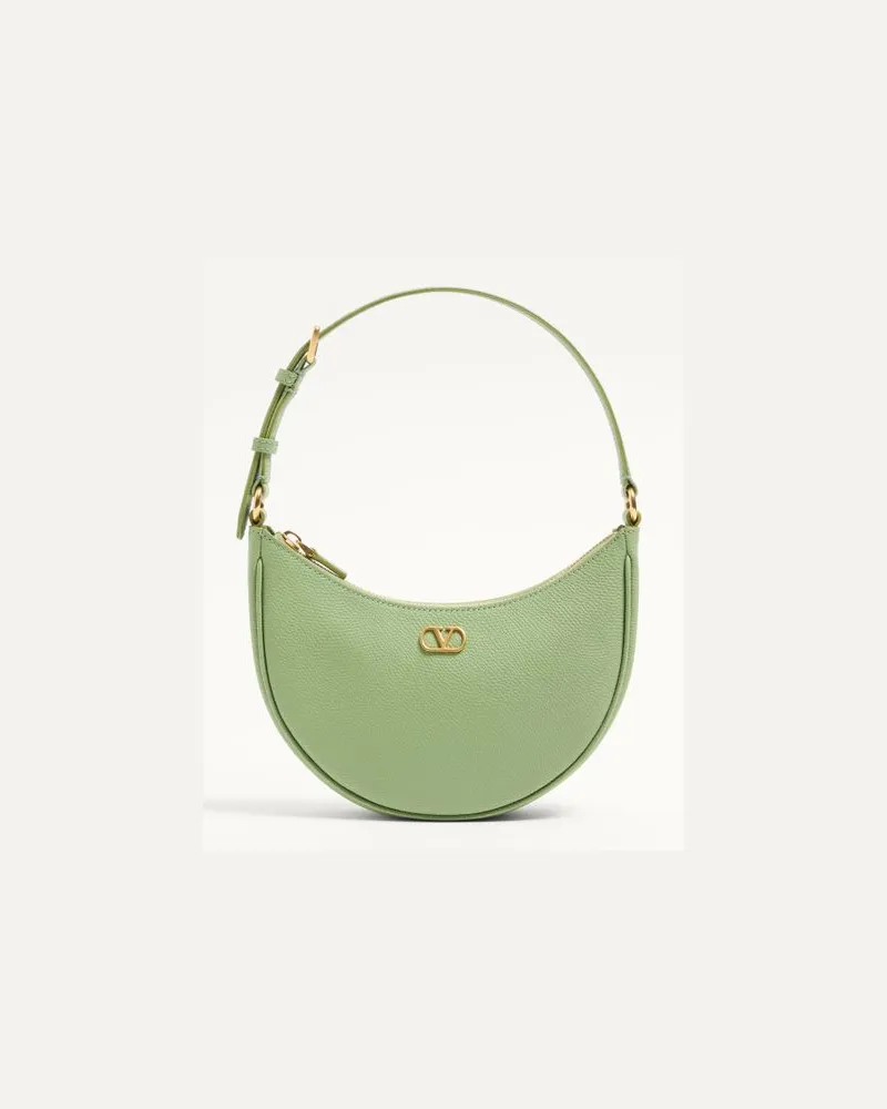 Valentino Garavani Mini Borsa Hobo VLogo Signature In Vitello Granato Donna MENTA Menta