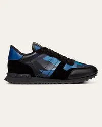 Valentino Garavani SNEAKER ROCKRUNNER CAMOUFLAGE Uomo BLU/NERO Blu