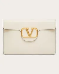 Valentino Garavani POCHETTE GARAVANI LOCÒ IN VITELLO Donna LIGHT IVORY Light