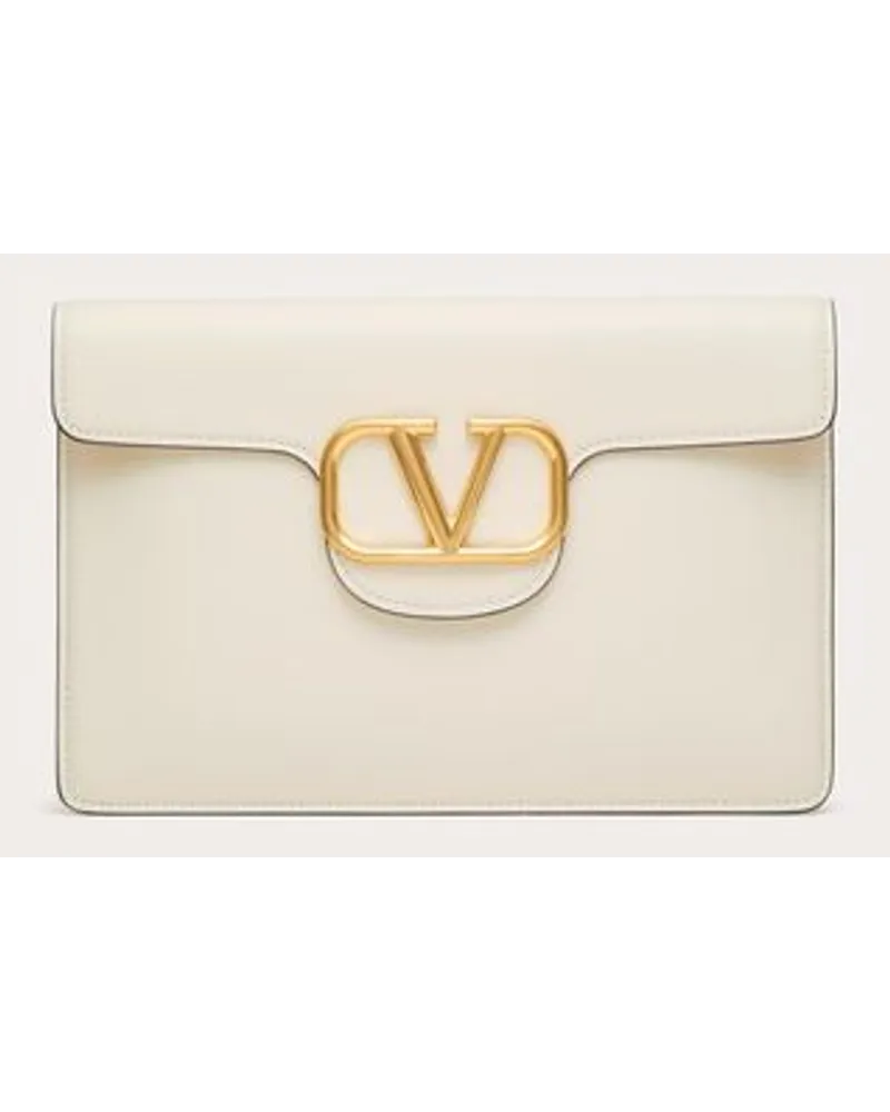 Valentino Garavani POCHETTE GARAVANI LOCÒ IN VITELLO Donna LIGHT IVORY Light