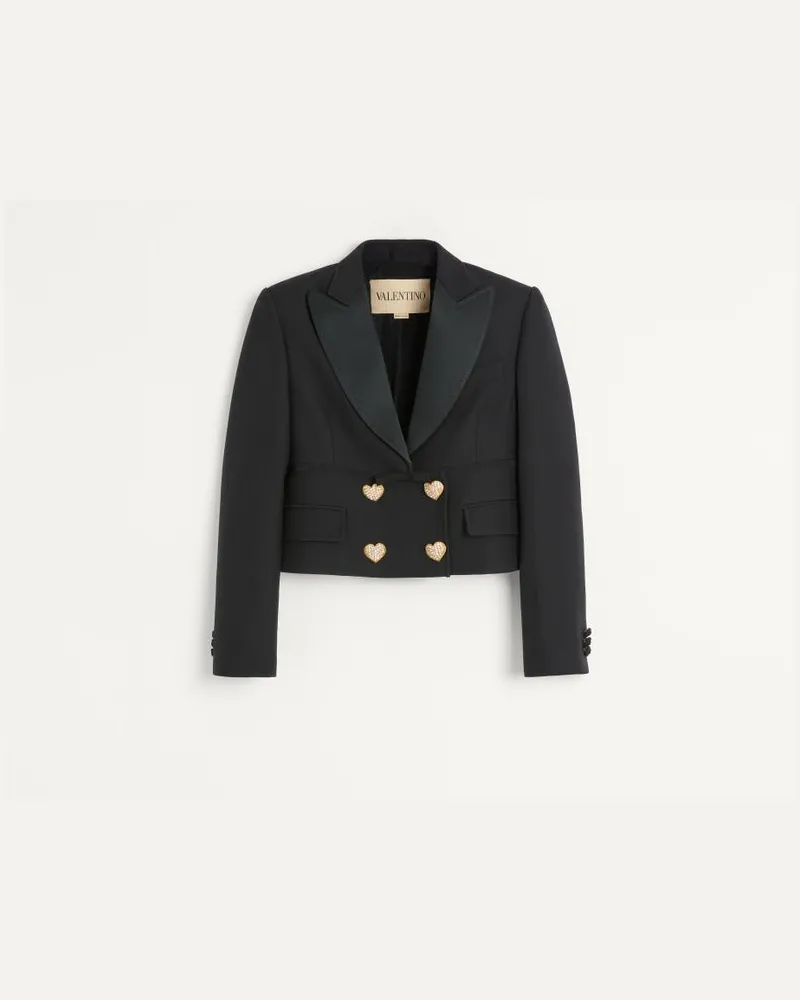 Valentino Garavani Giacca In Crepe Couture Donna NERO Nero