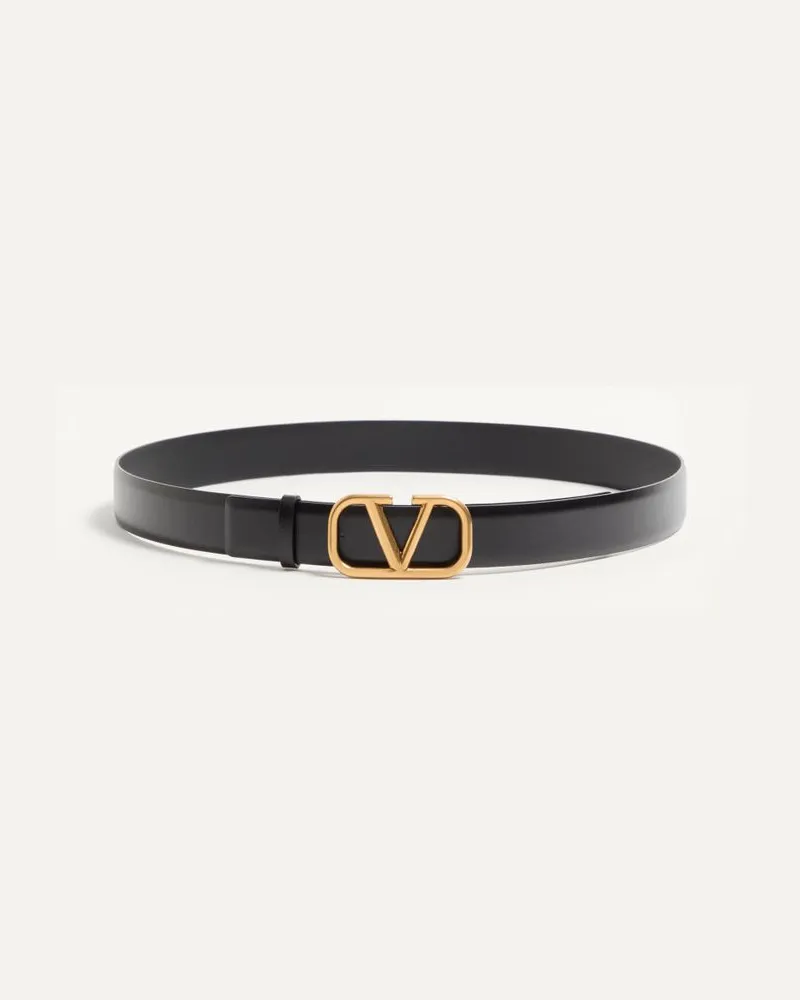 Valentino Garavani Cintura VLogo Signature In Vitello 30 Mm Uomo NERO Nero