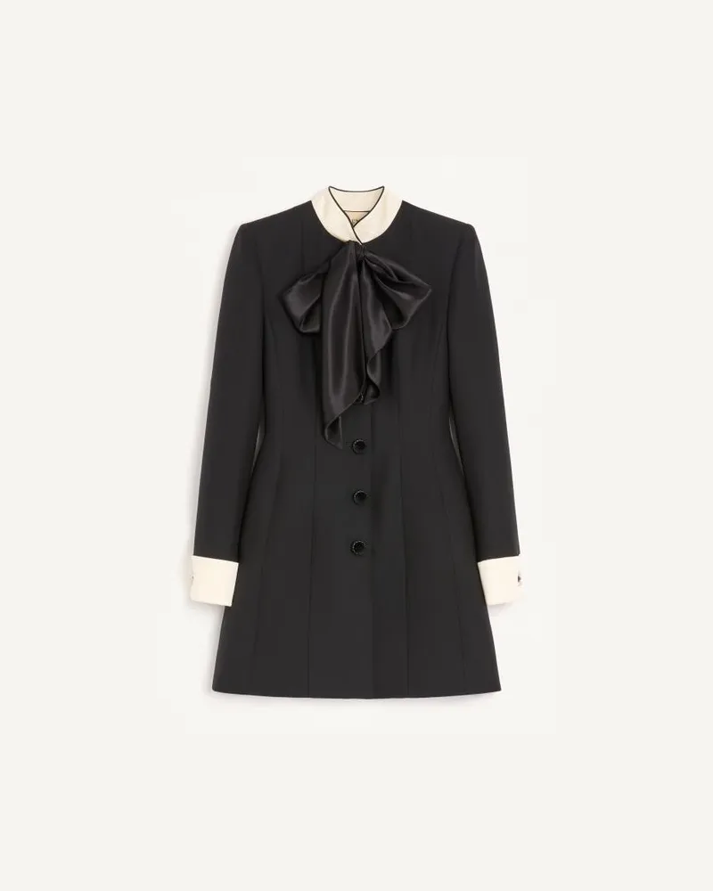 Valentino Garavani Abito Corto In Crepe Couture Donna NERO/CHAMPAGNE Nero