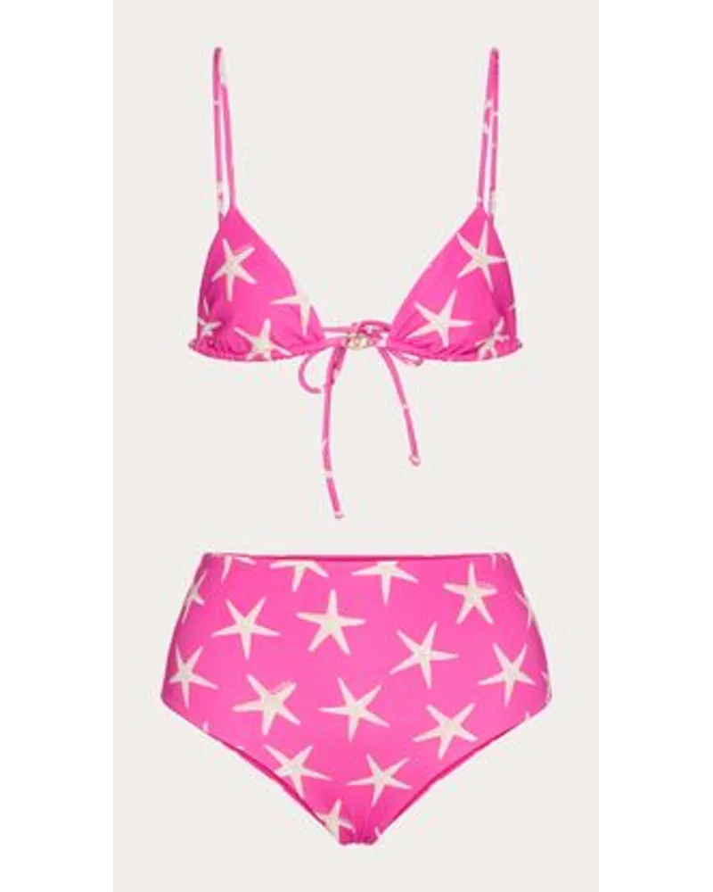 Valentino Garavani BIKINI IN LYCRA STARFISH Donna AVORIO/PINK PP Avorio