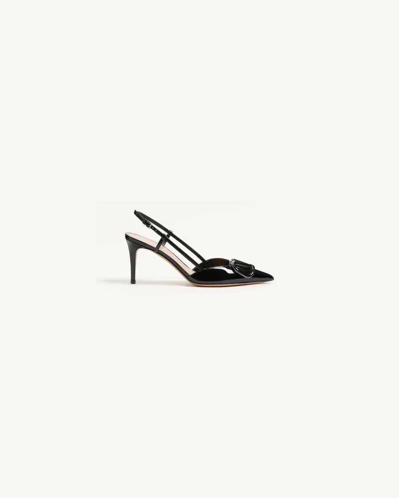 Valentino Garavani Décolleté Slingback VLogo Signature In Vernice 80Mm Donna NERO 37 