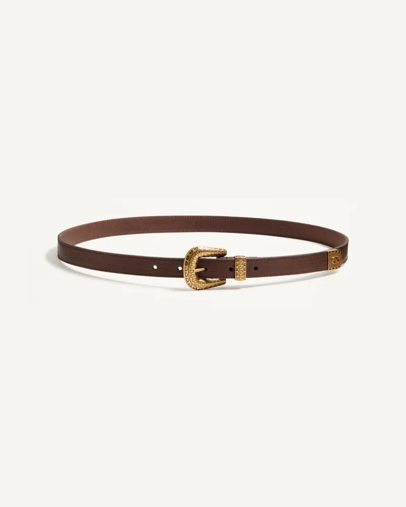 Valentino Garavani Cintura VLogo Signature In Vitello 20 Mm Uomo CHOCOLATE Chocolate