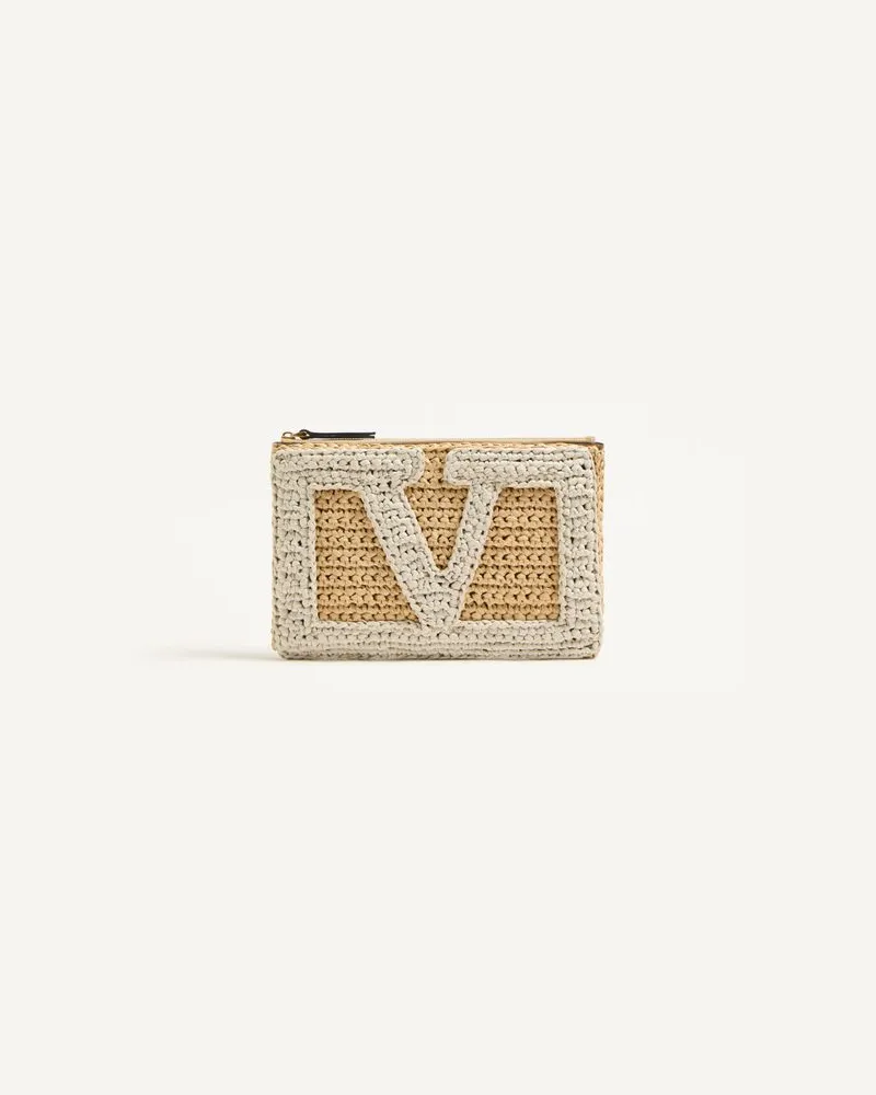 Valentino Garavani Pochette Valentino Garavani Viva Superstar In Rafia Sintetica Donna NATURALE/BURRO Naturale