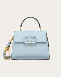 Valentino Garavani BORSA A MANO PICCOLA VSLING IN VITELLO GRANATO Donna BLU PORCELLANA/GRIGIO Blu