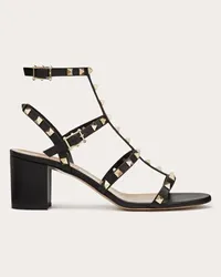 Valentino Garavani SANDALO ROCKSTUD CON CINTURINI 60MM Donna NERO Nero