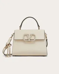 Valentino Garavani BORSA A MANO PICCOLA VSLING CON LOGO GIOIELLO Donna LIGHT IVORY/CRYSTAL Light