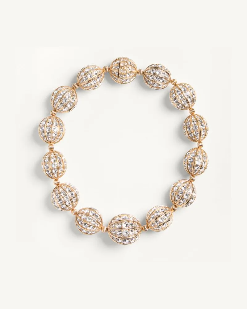 Valentino Garavani Collana Poetique Des Gouttes In Metallo E Cristalli Swarovski Donna ORO/CRYSTAL Oro