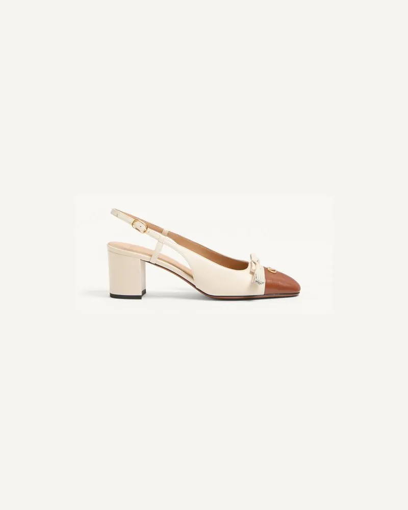 Valentino Garavani Décolleté Slingback Valet Du Roi In Capretto 60Mm Donna BURRO/TABACCO Burro