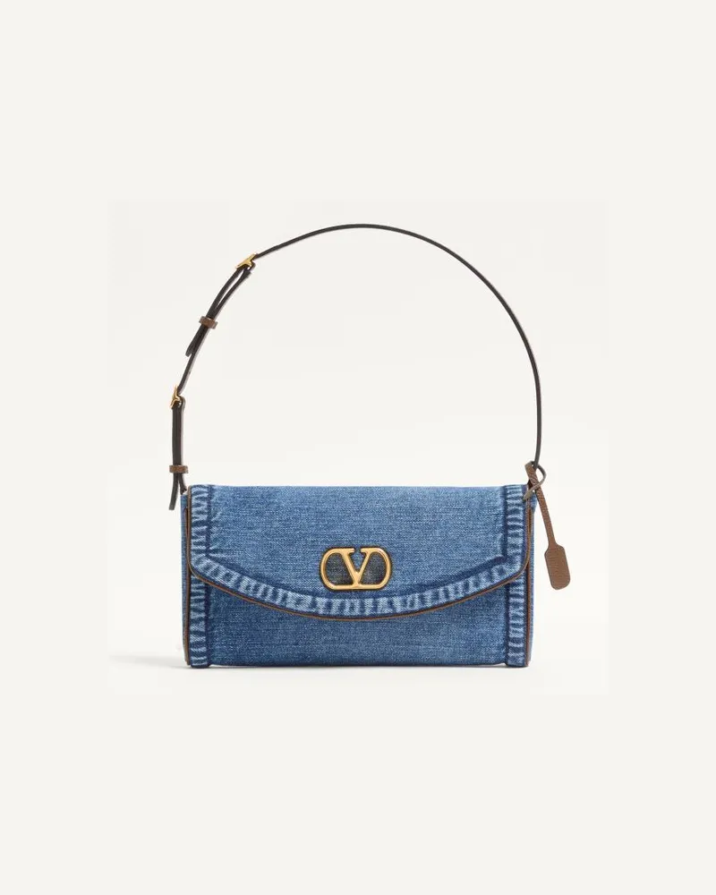 Valentino Garavani Borsa Piccola A Spalla Valentino Garavani DeVain In Denim Donna DENIM Denim
