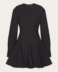 Valentino Garavani ABITO CORTO IN LUXURY CREPE Donna NERO Nero