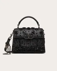 Valentino Garavani BORSA A MANO MINI GARAVANI VSLING RICAMATA Donna NERO/RUTENIO Nero